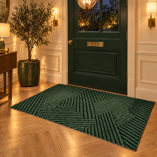 Terra door mat inside an elegant front door