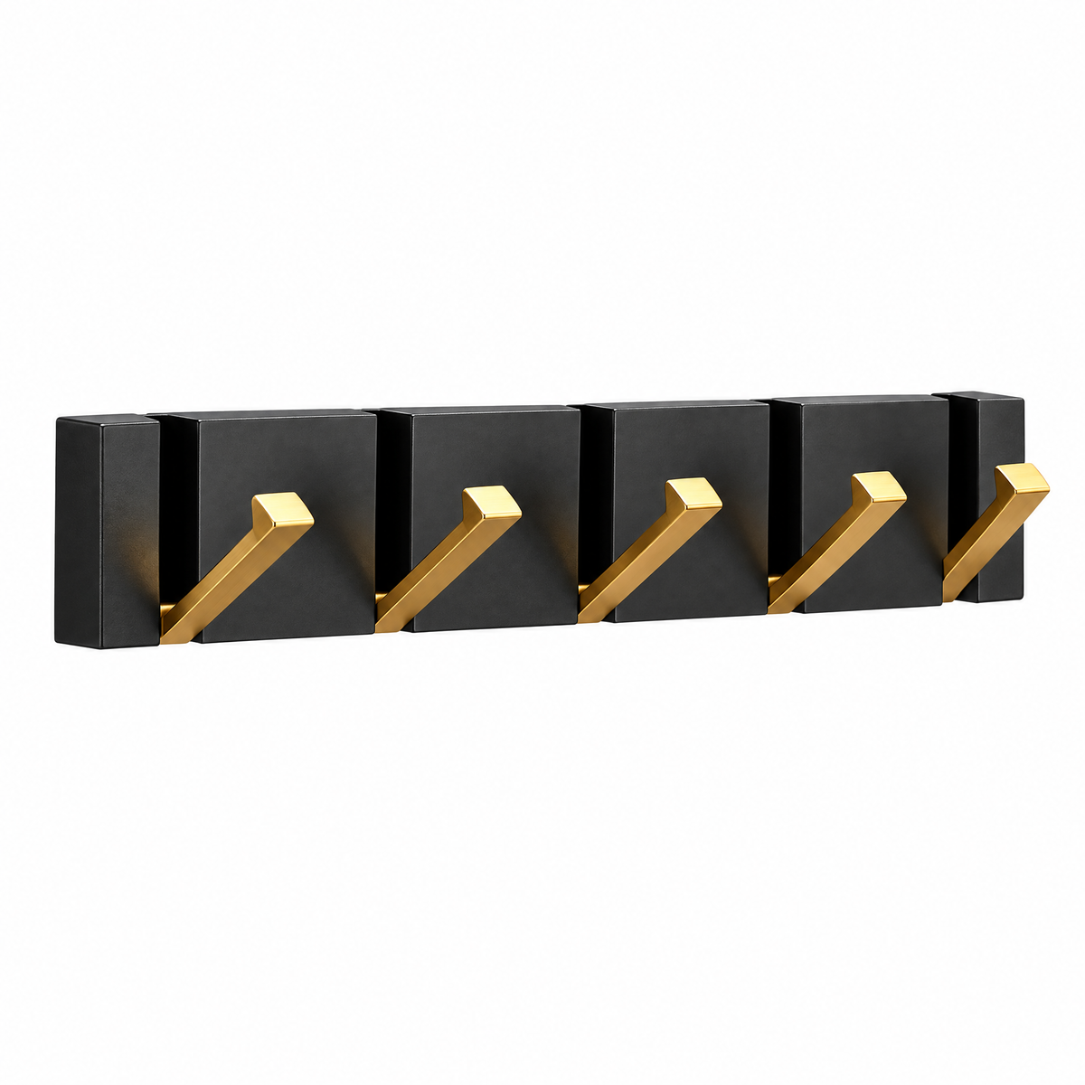 Vela Foldable Gold Wall Hook Rail Minimalist Space Saving Hanger for Coats and Bags