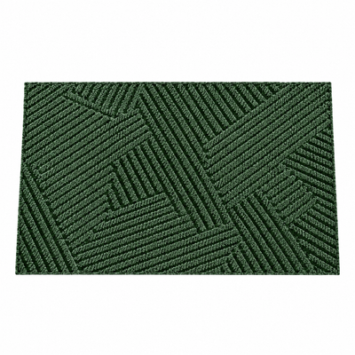 Terra green door mat on a white background