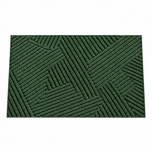 Terra green door mat on a white background