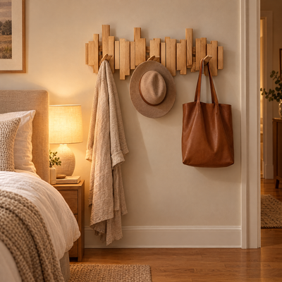 Melodia coat rack in a cosy bedroom