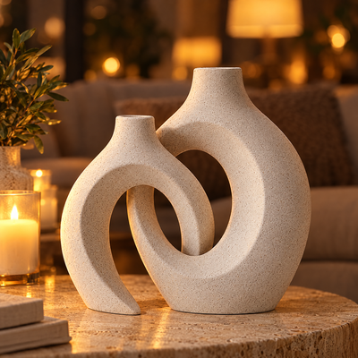 Close up of the Nord vase in candlelight