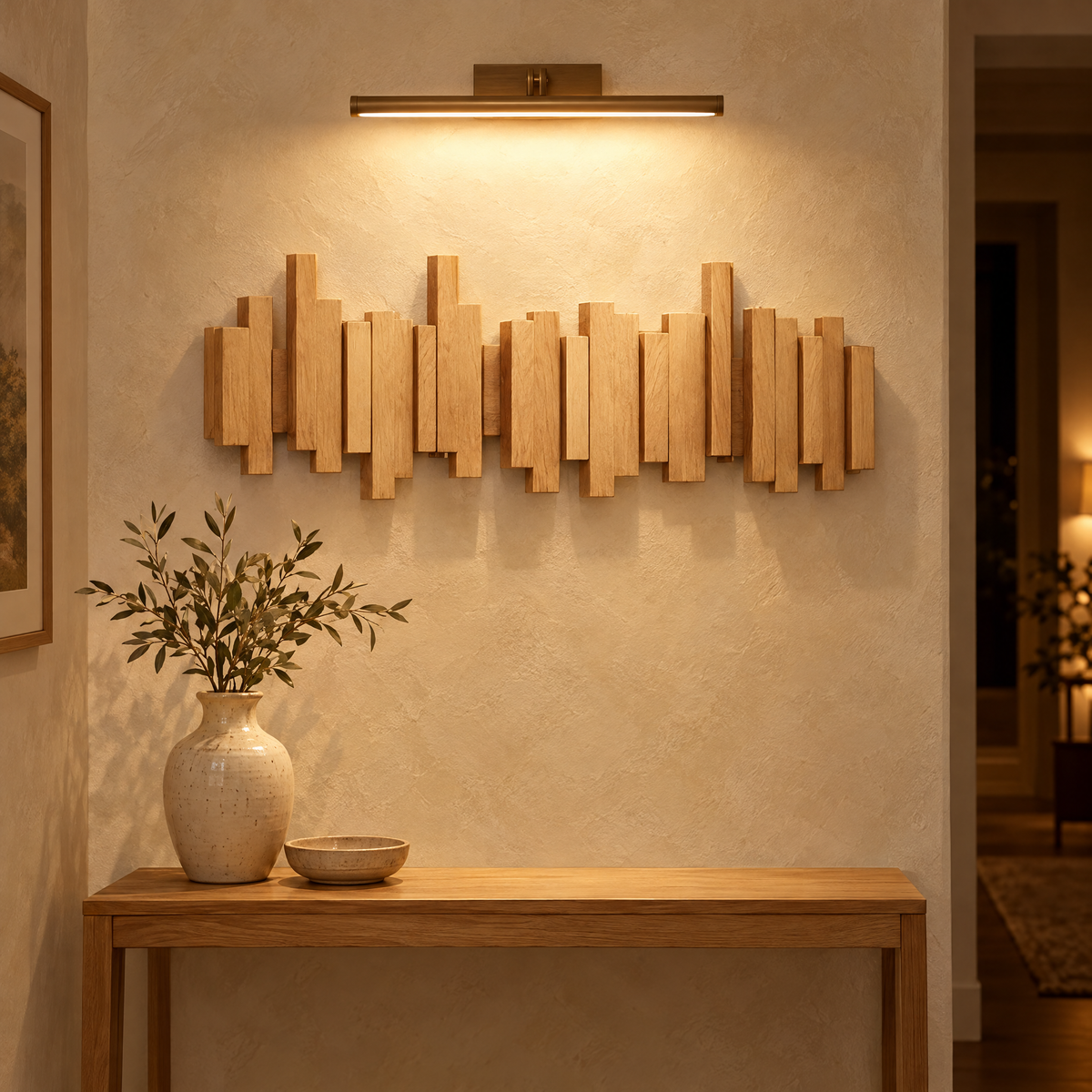 Melodia Wooden Piano Key Coat Rack Folding Wall Hooks for Entryway and Hallway