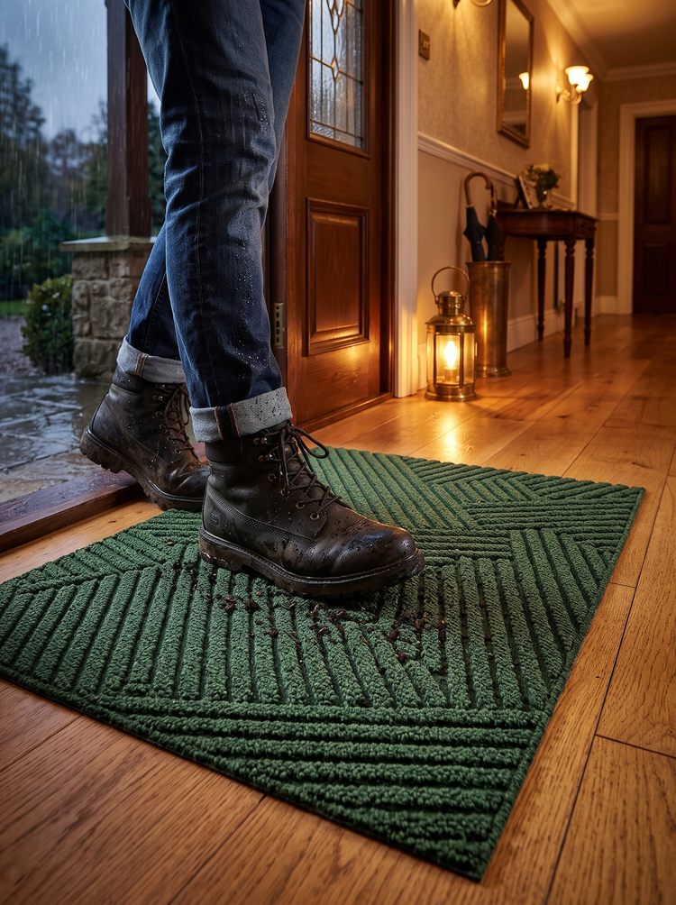 Terra door mat at a warm entrance